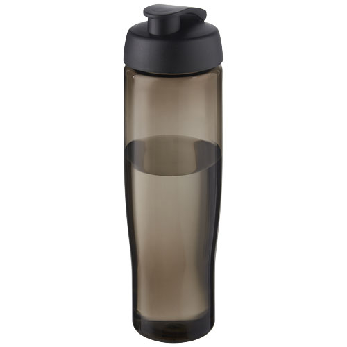 Bouteille de sport de 700 ml personnalisée H2O Active® Eco Tempo Noir et Charbon